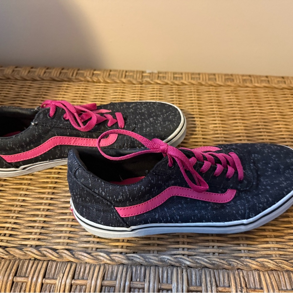 Vans Black and Pink Women's Sneakers
